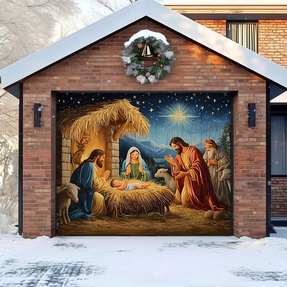 Nativity Scene | Christmas Garage Door Cover