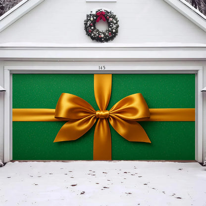Gift Wrap(Green) | Christmas Garage Door Cover