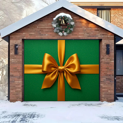 Gift Wrap(Green) | Christmas Garage Door Cover
