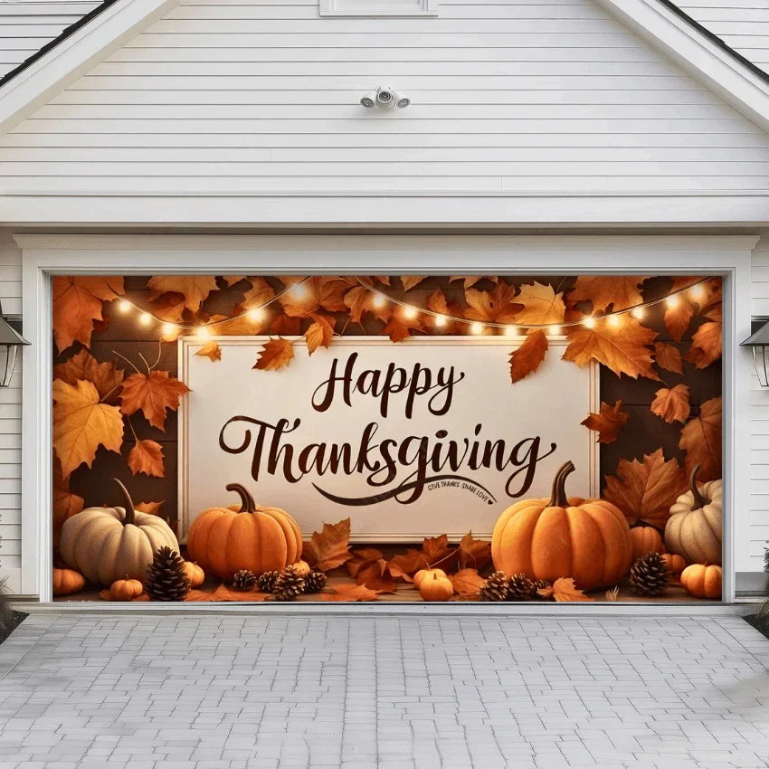 Happy Thanksgiving (B) | Festive Garage Door Cover