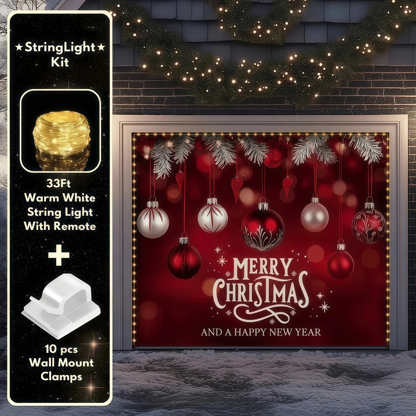 Christmas Ornaments & HNY | Christmas Garage Door Cover