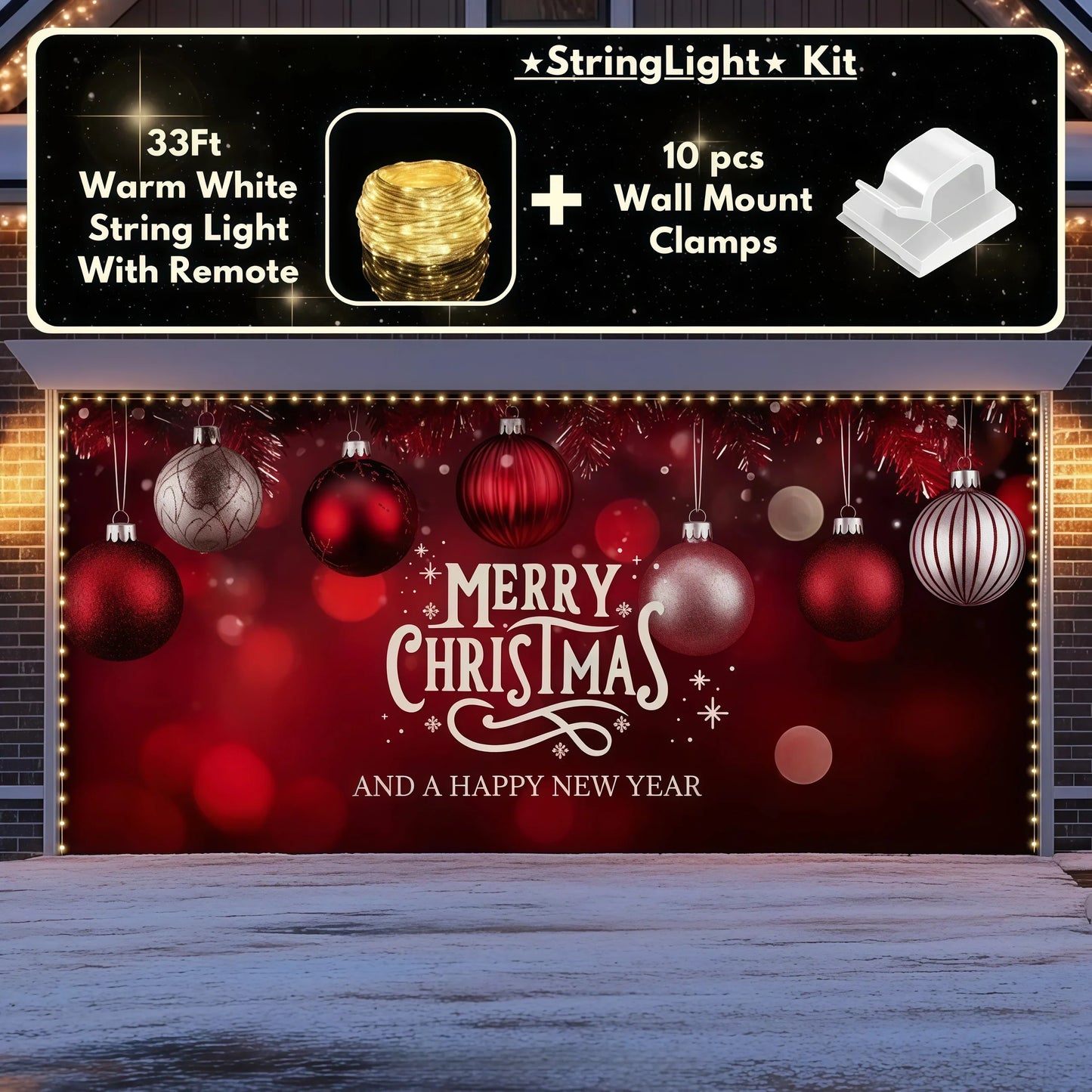 Christmas Ornaments & HNY | Christmas Garage Door Cover