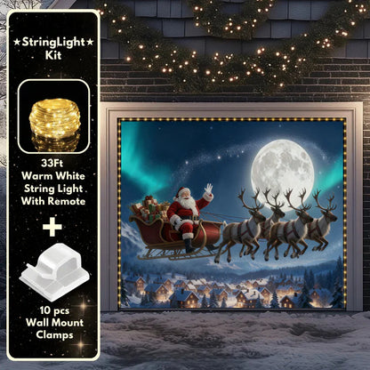 Christmas Eve Aurora Tour | Christmas Garage Door Cover