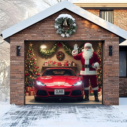 Santa's Garage  | Christmas Garage Door Cover