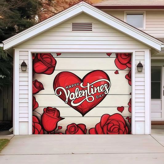 Valentine's Day (Roses) | Festive Garage Door Cover