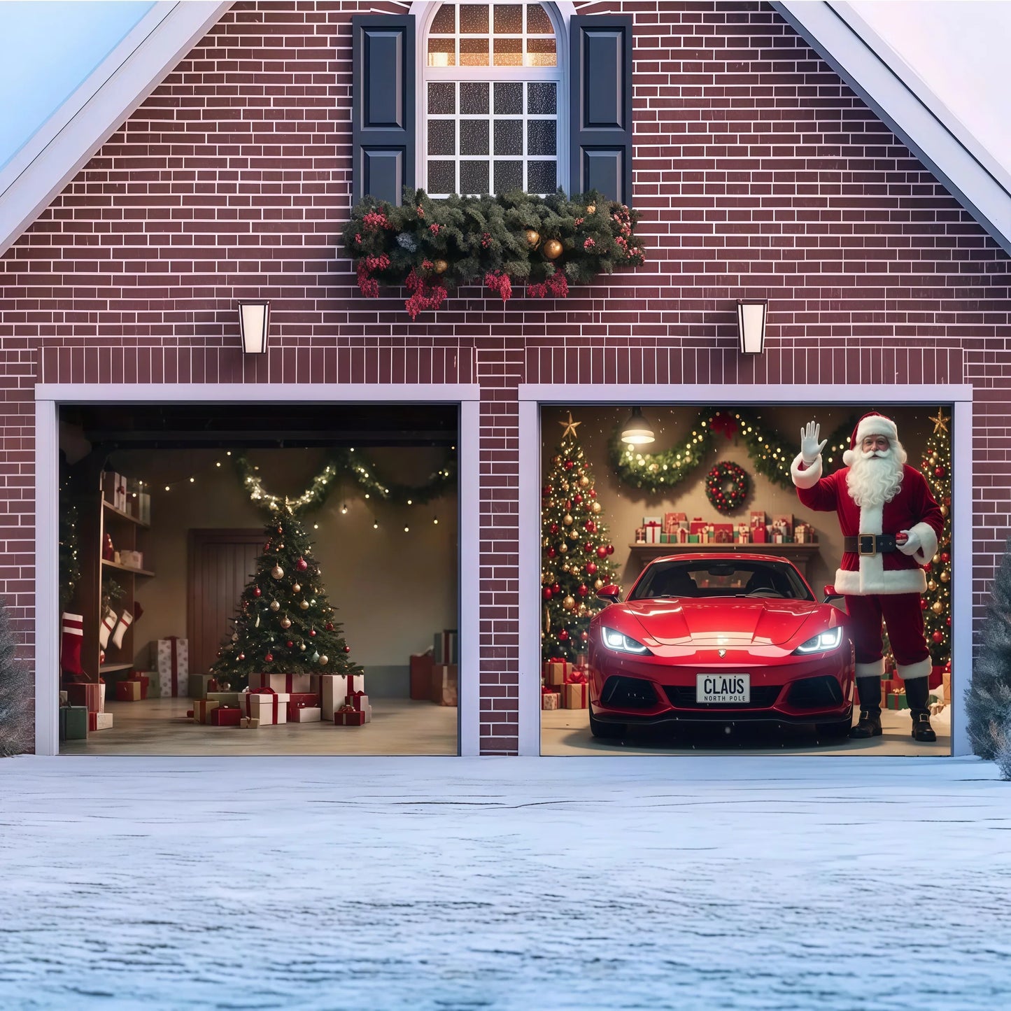 Santa's Garage  | Christmas Garage Door Cover