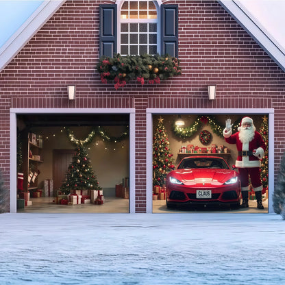 Santa's Garage  | Christmas Garage Door Cover