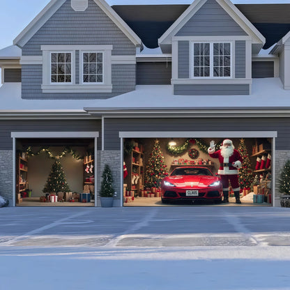 Santa's Garage  | Christmas Garage Door Cover
