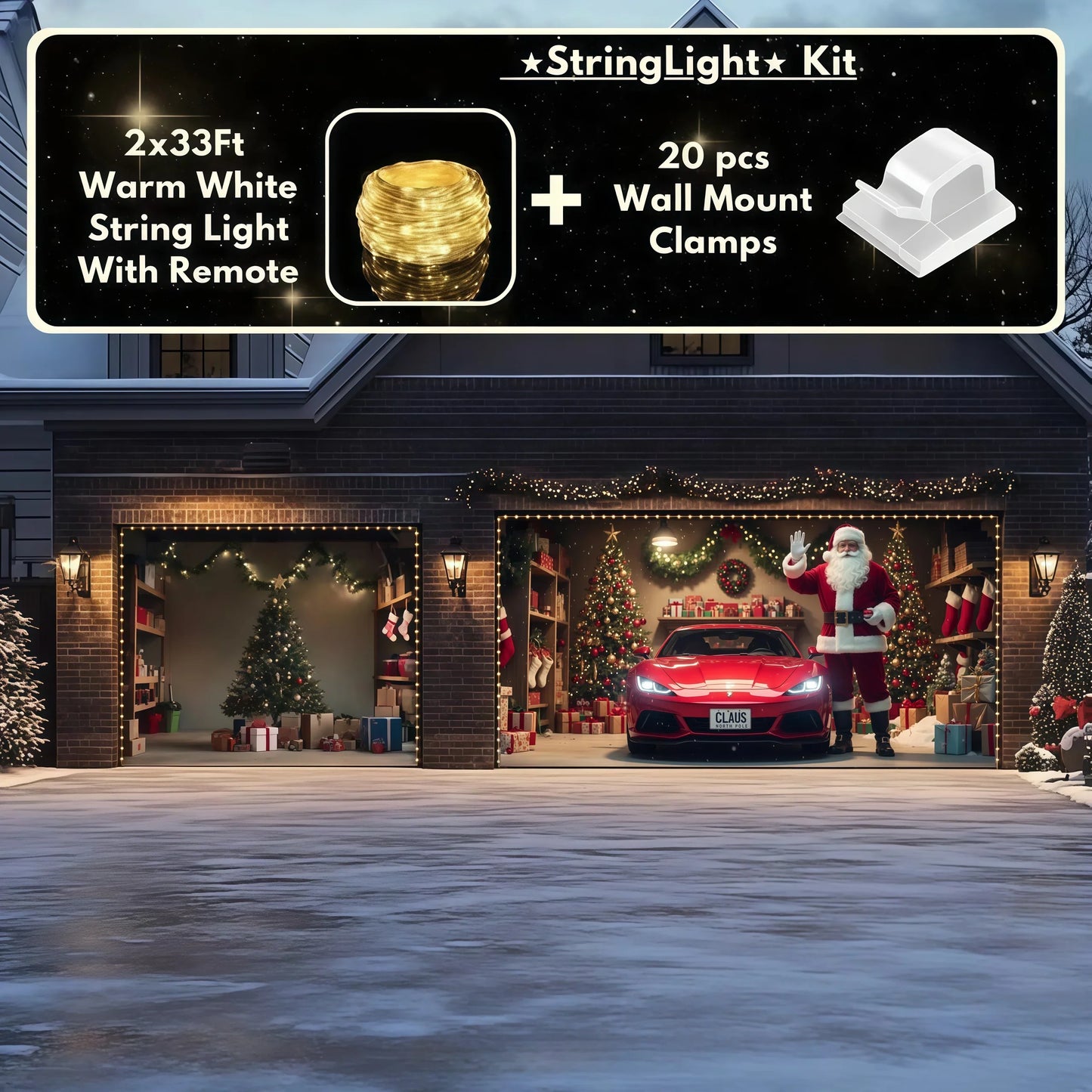 Santa's Garage  | Christmas Garage Door Cover