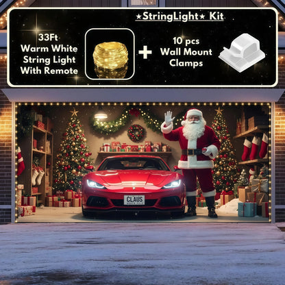 Santa's Garage  | Christmas Garage Door Cover
