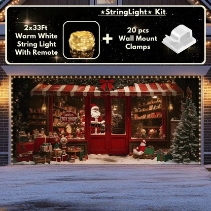 Santa's Toy Shop | Christmas Garage Door Cover