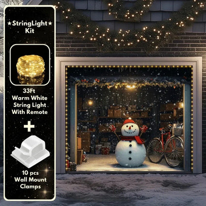 Snowy The Snowman | Christmas Garage Door Cover