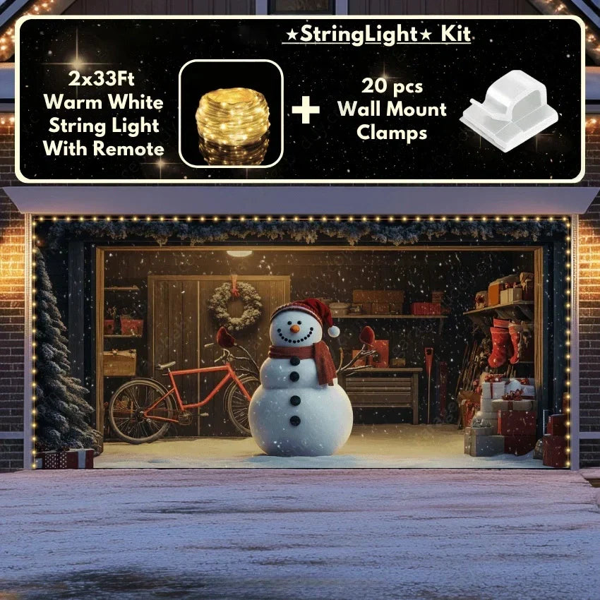 Snowy The Snowman | Christmas Garage Door Cover