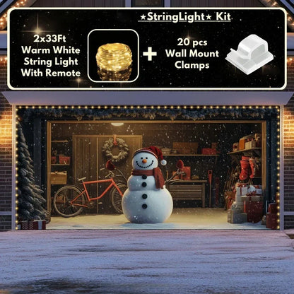 Snowy The Snowman | Christmas Garage Door Cover